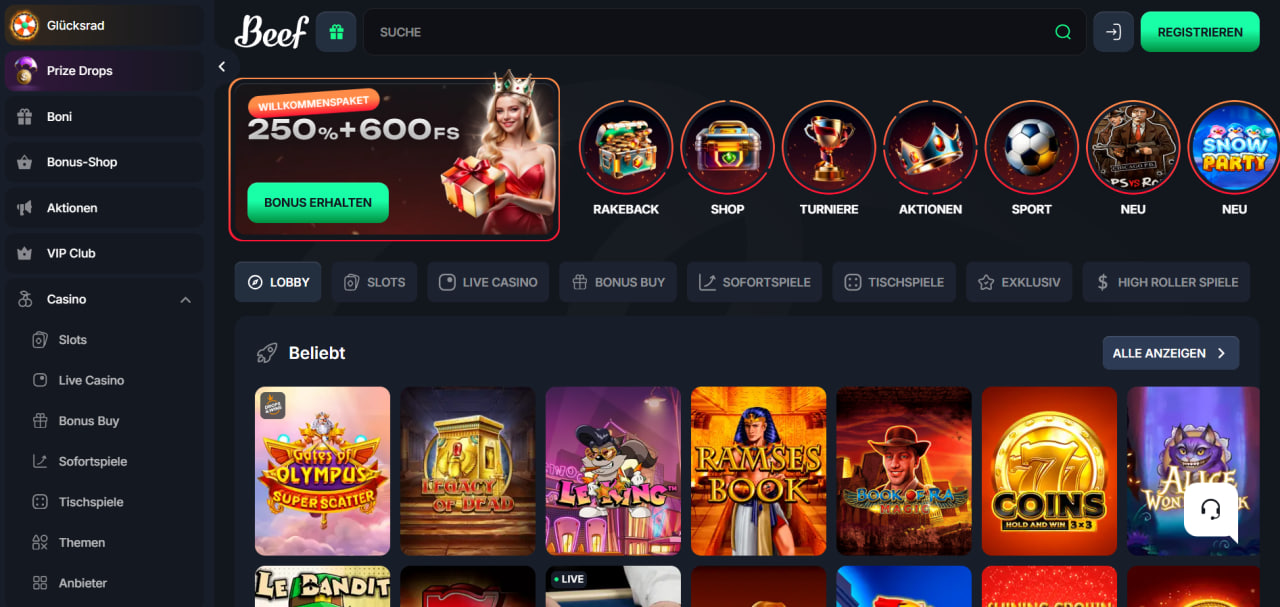 KPI-Vergleich Beef Casino versus Branchendurchschnitt 2026